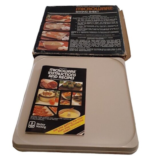 Vintage Anchor Hocking Microware 12" x 12" Baking Sheet PM-444-T1 New Open Box - Picture 3 of 7